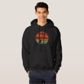 Basketballer slam dunk  retro zonsondergang hoodie (Voorkant volledig)