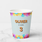 Basketballer T-rex jarig Papieren Bekers (Achterkant)