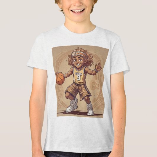 basketBaller Tri-Blend Shirt (Voorkant)