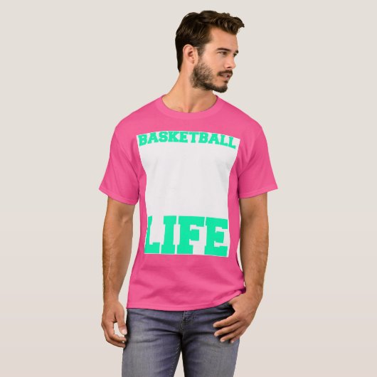 Basketballers Basketbal is het leven Sport Gift I T-shirt (Voorkant volledig)
