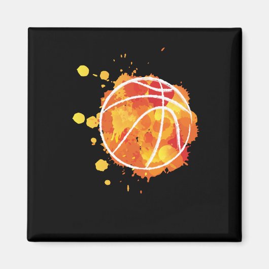 Basketballers Basketbal Magneet (Voorkant)
