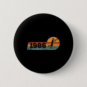 Basketballers Geboren 1986 Verjaardag Bask Ronde Button 5,7 Cm