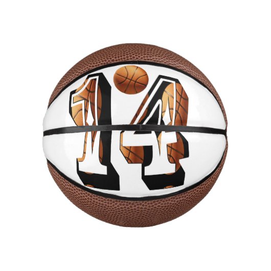 Basketballers nummer veertien Afbeelding Logo, Basketbal (Voorkant)