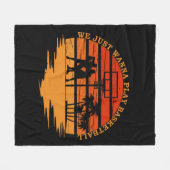 Basketballers  retro zonsondergang stijl fleece deken (Voorkant (Horizontaal))