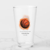 Basketballiefhebber Bachelor / Verjaardagsfeestje  Glas (Achterkant)