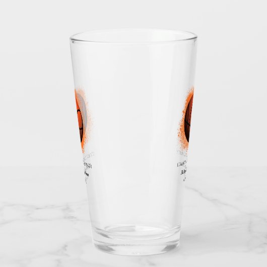 Basketballiefhebber Bachelor / Verjaardagsfeestje Glas (Links)