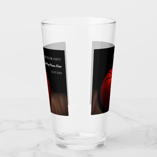 Basketballiefhebber Bachelor / Verjaardagsfeestje  Glas (Links)