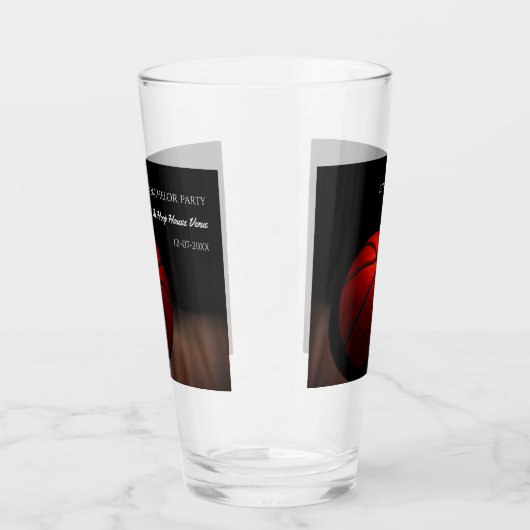 Basketballiefhebber Bachelor / Verjaardagsfeestje  Glas (Rechts)