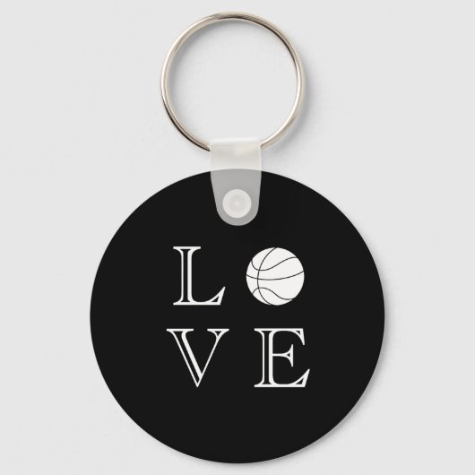 Basketballiefhebber Basketbal 1 Sleutelhanger (Voorkant)