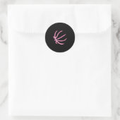 Basketballiefhebber Basketbal Ronde Sticker (Tas)