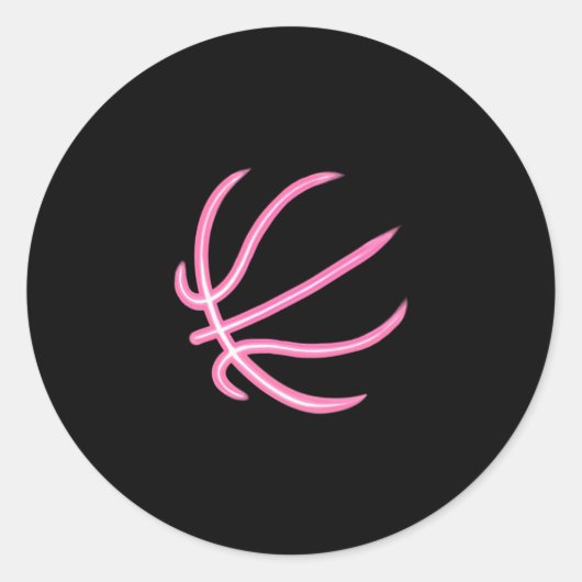 Basketballiefhebber Basketbal Ronde Sticker (Voorkant)