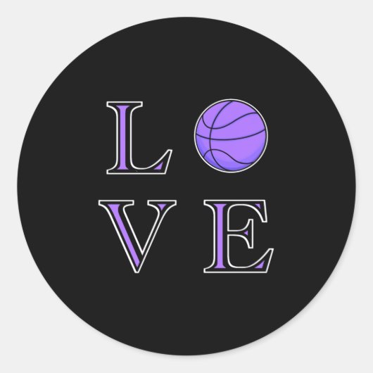 Basketballiefhebber Basketbal Ronde Sticker (Voorkant)