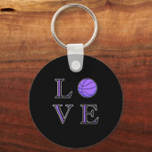 Basketballiefhebber Basketbal Sleutelhanger (Voorkant)