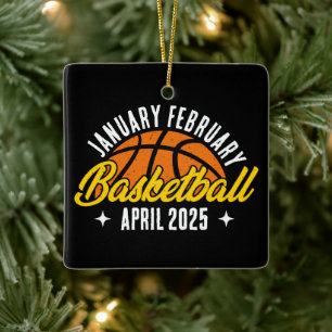 Basketballiefhebber Cool Player Modern Gepersonali Keramisch Ornament
