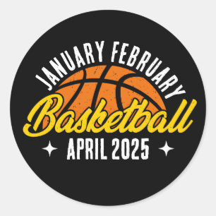 Basketballiefhebber Cool Player Modern Gepersonali Ronde Sticker