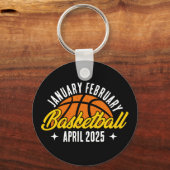 Basketballiefhebber Cool Player Modern Gepersonali Sleutelhanger (Voorkant)