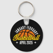 Basketballiefhebber Cool Player Modern Gepersonali Sleutelhanger (Achterkant)