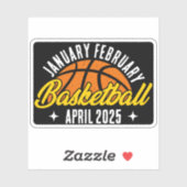 Basketballiefhebber Cool Player Modern Gepersonali Sticker (Vel)