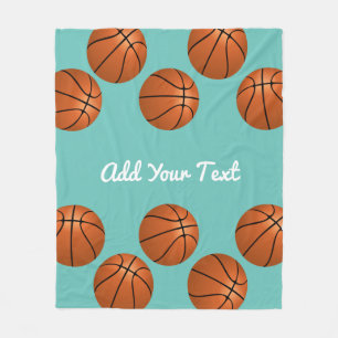 basketballiefhebbers voegen jouw naam of tekst toe fleece deken
