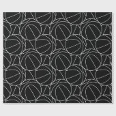 Basketballijnen Cadeaupapier (Vlak)