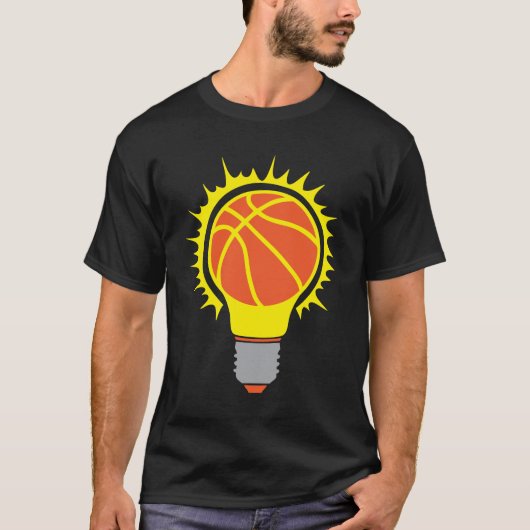 Basketballon-ampul (birne) t-shirt (Voorkant)