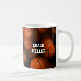Basketballs Patroon Gepersonaliseerde Team Coach Koffiemok