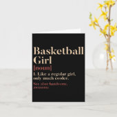 Basketbalmeisje Definitie Grappig Cadeau Voor Bask Kaart (Gele Bloem)
