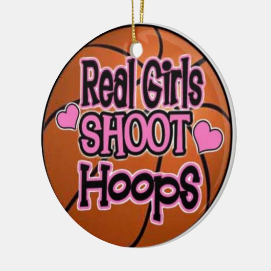 basketbalmeisje keramisch ornament (Links)