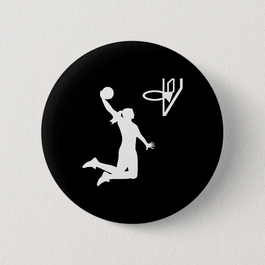 Basketbalmeisje Ronde Button 5,7 Cm (Voorkant)