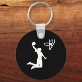 Basketbalmeisje Sleutelhanger (Voorkant)