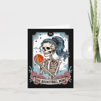 Basketbalmoeder tarotkaart skelet basketbal kaart