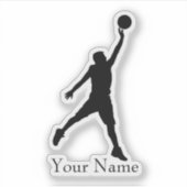 Basketbalnaam Sticker (Voorkant)