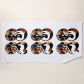 basketbalnummer 23 gemaakt van basketballen, strandlaken (Voorkant)