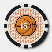 basketbalnummer pokerchips (Voorkant)