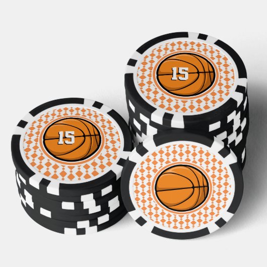 basketbalnummer pokerchips (Opstapeling)