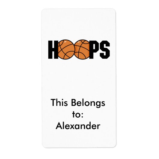 basketbalontwerp etiket (Voorkant)