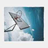  Basketbalontwerp Fleece Deken (Voorkant (Horizontaal))