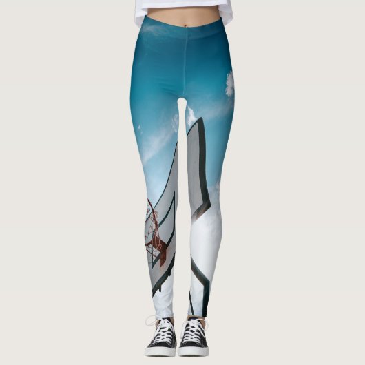  Basketbalontwerp Leggings (Voorkant)