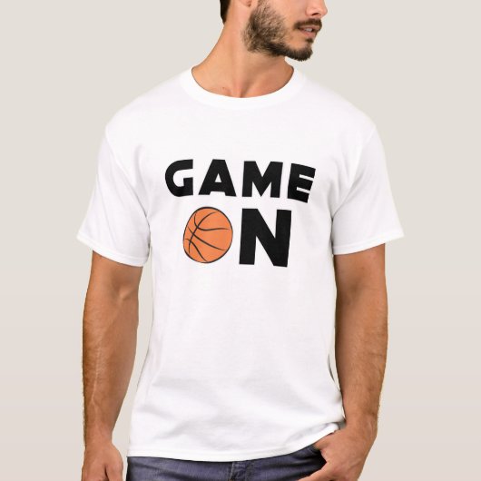 Basketbalontwerp T-shirt (Voorkant)