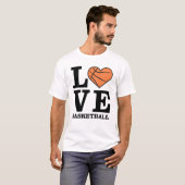 Basketbalontwerp T-shirt (Voorkant volledig)