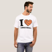 Basketbalontwerp T-shirt (Voorkant volledig)