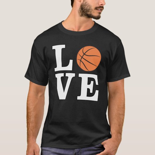 Basketbalontwerp T-shirt (Voorkant)