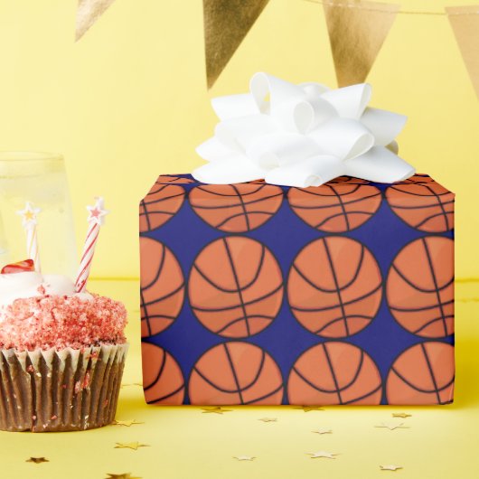 Basketbalpatroon, aangepast cadeaupapier (Verjaardagsfeest)
