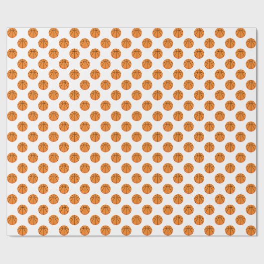 Basketbalpatroon | Achtergrondkleur Cadeaupapier (Vlak)