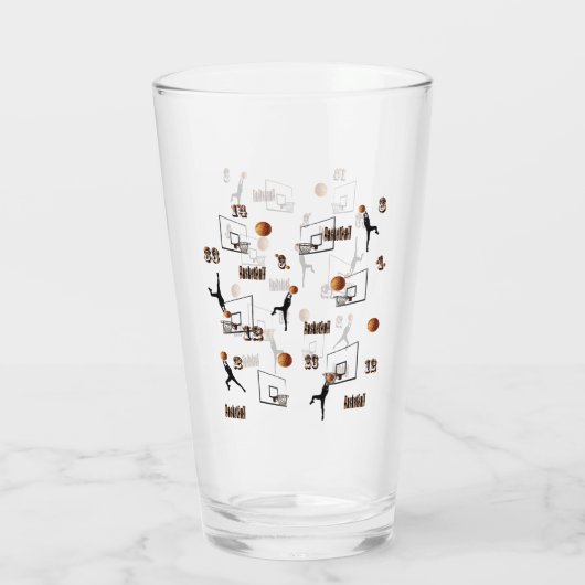 Basketbalpatroon afspelen, glas (Achterkant)