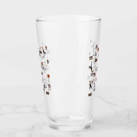 Basketbalpatroon afspelen, glas (Links)