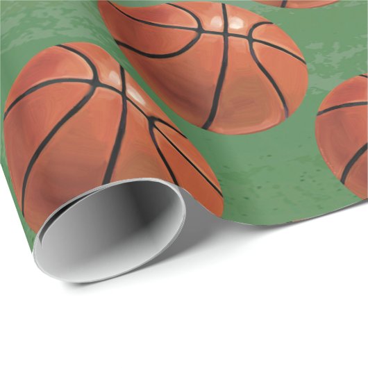 Basketbalpatroon Cadeaupapier (Rol Hoek)