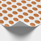 basketbalpatroon | Elke achtergrondkleur Cadeaupapier (Hoek)