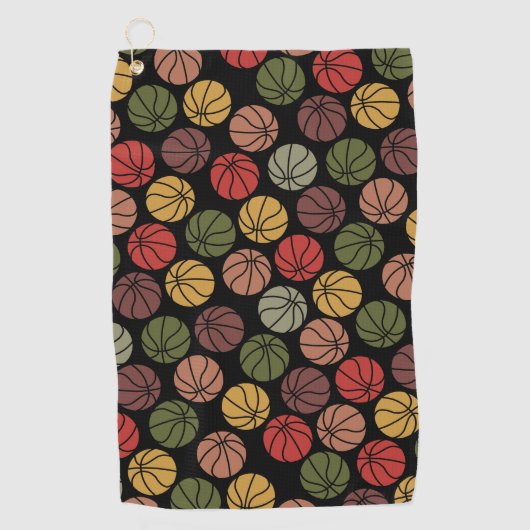 Basketbalpatroon Golfhanddoek (Voorkant)