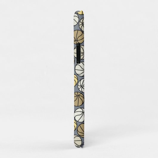 Basketbalpatroon Grijze Tanktop Case-Mate iPhone Case (Achterkant/rechts)